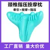 Almohada para enderezar la columna cervical con logo impreso, almohada de masaje para hombros y cuello, almohada de acupuntura para el cuello, almohada portátil para viajes