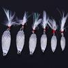 Señuelo metálico con lentejuelas Señuelo remoto Señuelo falso 3-20g Patrón pez sanguijuela víbora Cuchara con pluma Señuelo Luya