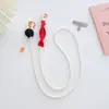 Nuevo cordón para teléfono móvil ajustable al cuello cuerda anti-pérdida para muñeca llavero cuerda tejida a mano cuerda de mano con combinación de colores