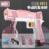 Pistola de Água 1911 Transfronteiriça com Luzes, Glock Elétrica Totalmente Automática Brinquedo para Festival de Espirrar Água Infantil, Disparo Contínuo Elétrico Masculino