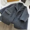 Roupas infantis coreanas 2026 outono e inverno novo casaco de lã verde vintage e verde alga para meninas, jaqueta de lã de comprimento médio