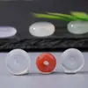 Fivela de Paz de Ágata Branca Pura Natural de Alta Qualidade para DIY, Pingente de Grampo de Cabelo Estilo Antigo, Fivela Decorativa Semi-Acabada, Atacado em Estoque