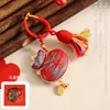 Bolsa de la Suerte Sachet Colgante de Brocado de Canción Cultural y Creativa, Llavero de Fortuna, Riqueza, Paz, Accesorio Decorativo para Bolso, Bolsa de Dinero de Brocado de Canción de Doble Cara