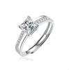 Nuevo Anillo Abierto de Moissanita Estilo Chino Seis Garras Lujo Ligero Venta al por Mayor Transmisión en Vivo Plata S925 de Alta Gama Anillo de Moda para Mujer