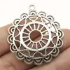 42X38Mm 5,9g Multicor DIY Material Artesanal Acessórios Padrão Redondo Vazado Acessórios para Brincos
