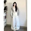 Sudadera con Capucha Huamian Gris para Mujer en Otoño e Invierno 2025 Nuevo Estilo Caliente Uso de Principios de Otoño Tops Coreanos Súper Bonitos