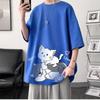 2026 Moda Marca de Tendencia Verano Juvenil Popular Estilo Urbano Ins Camiseta Casual de Manga Tres Cuartos Estándar Cuello Redondo Trendy