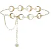 Joyería Transfronteriza Europea y Americana, Cadena de Cintura Elegante Retro y Elegante para Mujer, Cadena Corporal de Sol Sunflower Punk Hip-Hop