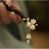 Grampo de Cabelo de Madeira Estilo Antigo Tassel de Orquídea Grampo de Cabelo Novo Estilo Chinês Sensação Cool Simples Moderno Hanfu Cheongsam Disco de Cabelo Acessório de Cabeça