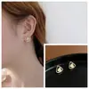 Aretes de diamante ópalo para mujer estilo coreano moda simple combinan con todo regalo para novia puesto mercado nocturno Joyería con borla de flor