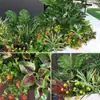 Amazon Cross-Border Plantas Verdes Artificiais Combinação de Paisagismo Plantas Decorativas, Flores Artificiais, Decoração de Paisagem para Exterior e Interior