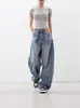 Pantalones Scythe para Mujer 2026 Primavera Nuevo Estilo Holgado Perezoso Relajado Pierna Ancha Scythe Diseño Largo Hasta el Suelo
