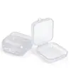 Caja de tapones para los oídos de plástico, caja cuadrada pequeña de PP mini, caja de almacenamiento para componentes de joyería y anzuelos de pesca, compartimento único con tapa, fabricante de cajas transparentes