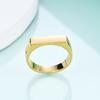 Anillo de Acero Inoxidable Liso, Tira Larga Pequeña, Elegante, Versátil, Simple, de Moda, Fundido, 4 mm, Venta Caliente Europea y Americana, Transfronterizo, Al por Mayor