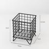 Cesta de almacenamiento de hierro para escritorio, gran capacidad, estilo dormitorio, caja de almacenamiento para libros de cuentas, artículos diversos, estante para cápsulas de café
