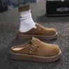 Sapatos Masculinos Retrô Estilo Old Money, Novos de Verão com Solado Grosso Aumentadores de Altura Versáteis Casuais Versão Coreana Slip-On Tênis Birkenstock para Homens
