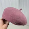 Boina Infantil Outono e Inverno Estilo Japonês Mostra Rosto Pequenas Pinturas Chapéu Tendência 2024 Novo Coelho Pelo Grande Chapéu de Boina de Tricô