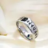 Producto Más Vendido Transfronterizo Caliente en Amazon: Anillo de Runas Vikingas Nórdicas para Hombre, Anillo Vintage de Acero de Titanio