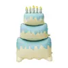 Juego de globos con número de cumpleaños temático azul para niños y niñas, decoración de fiesta de bebé, accesorios para arreglo de escena de ambiente