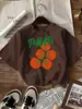 Camiseta de Mujer con Estampado de Fruta de Tomate Fresco, Camiseta de Algodón Versátil, Camiseta Casual de Cuello Redondo, Ropa de Calle de Verano Y2K, Manga Corta