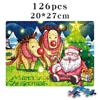 Rompecabezas Le Cha Star Papel Grueso Serie Santa 126 Juguete Educativo Armable para Niños Regalo