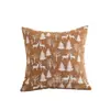 Nueva Funda de Cojín Navideño Chenilla Jacquard Doble Cara Funda de Almohada Decoración Festiva Cojín para Sofá Comercio Exterior Cuero Al por Mayor