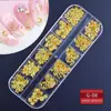 60 Tipos de Decoraciones para Uñas, Caja Larga de Tiras con Remaches Deslumbrantes de Forma Irregular, Accesorios para Uñas de Aleación Marquise con Perlas al por Mayor