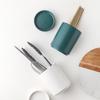 Soporte para Palillos de Cerámica, Jaula para Palillos de Color Nórdico Esmaltado, Color Bajo Esmalte con Bandeja de Drenaje, Estante para Palillos, Cesta para Palillos, Contenedor de Almacenamiento de Cocina