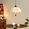 Luminária Pendente Vintage Flor Rosa de Cabeceira Lâmpada Pendente de Entrada de Corredor Latão Retrô Francês Onda de Água casagd Ferro