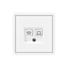 Placa Grande Transfronteriza Estilo Europeo 80mm Eu Estándar Europeo Estilo Alemán Francés Ruso Carga Rápida USB Interruptor Rojo y Verde Enchufe Multifunción