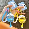Chaveiro Fofo Cachorrinho Elfo de Óleo Bola Pingente de Areia com Glitter Líquido Acessórios para Bolsa Presente Atacado de Comércio Exterior