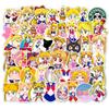 50 Pegatinas de Graffiti de Dibujos Animados Japoneses Sailor Moon para Maleta, Taza de Agua, Cuaderno, Caja de Papelería, Pegatinas Decorativas Impermeables