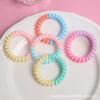 Coreia do Sul cor contrastante doce elástico de cabelo tipo fio de telefone cor de milkshake grande corda de cabelo para prender cabelo elástico de cabelo Simples corda de cabelo acessórios de cabelo para mulheres