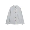 Camisa longa listrada de caimento solto para mulheres em estoque, jaqueta camisa estilo coreano, nova blusa para primavera e outono de 2026