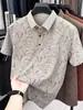 Nova Camiseta de Manga Curta para Homens 2026 com Estampa de Gola, Casual de Negócios, Amiga da Pele, Respirável, Camisa Polo de Caimento Solto para Homens