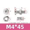 Tornillo y Tuerca Combinación de Dos Piezas para Máquina de Mascarillas y Luminarias, Acero Inoxidable 304 Tornillo y Tuerca