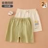 Pacote com 2 Shorts Infantis Não Fluorescentes para Meninas Bebês, Calça Três Quartos 100% Algodão, Leve, Solta e Respirável, Pijama de Verão para Casa