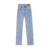 Pantalones vaqueros con abertura para mujer, nuevos, de talla grande, estilo informal, de cintura alta, adelgazantes, con microcampana y pierna ancha, a la moda