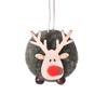 Colgante de Muñeco Ciervo Bola de Pelo, Adorno de Reno Navideño Bola de Lana de Cordero, Accesorio de Decoración de Escena, Colgante de Decoración Navideña