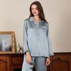 Pijamas casuales sencillos de alta gama transfronterizos para mujer, primavera y verano, nuevos, de manga larga, se pueden usar fuera del hogar, ropa de dos piezas al por mayor
