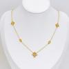 Colar Flor de Quatro Folhas Cravejado com Diamantes Estilo Coreano Luxo Leve Pulseira de Aço Inoxidável Zircônia Oval Terno Versátil para Todas as Ocasiões Mulheres Atacado Transfronteiriço