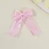 Amazon Transfronterizo Pinza para el Cabello con Lazo de Cinta Estilo Francés para Bebé, Accesorio para el Cabello para Niñas, Pinza para el Flequillo Lateral que No Daña, Tocado