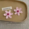 Estilo Ins Bohemio de Vacaciones Pendientes Redondos de Paja Hechos a Mano Pendientes para Foto en la Playa de Mujer Anillo de Oreja de Moda