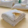 2026 Nuevo Estilo Hilo de Pompón Encaje Negro Pequeño Colcha de Verano, Colcha Refrescante de Verano, Colcha de Aire Acondicionado Juego de Cuatro Piezas