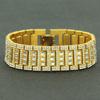 Europeu e Americano hip-hop punk diamante-incrustado pulseira larga dos homens hipster boate Discoteca costura relógio-estilo pulseira pulseira