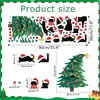 Gato Negro Navideño Árbol de Navidad Pegatina de Pared Elementos Navideños Papel Autoadhesivo Decoración de Pared Festival para Hogar Tienda Pegatina