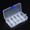 Producto Nuevo Más Vendido Caja de Plástico Transparente con Inserto de 10 Compartimentos Caja de Almacenamiento para Accesorios de Joyería DIY Venta al por Mayor