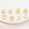 Pendientes de Corazón de Moda y Personalizados para Mujer Estilo Coreano Simples y Versátiles Pendientes de Oro de 18 Quilates Pendientes de Corazón DIY