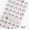 Yiwu Mayoreo Hebilla Plana Redonda Superior Accesorios de Costura Decoración de Bodas Accesorios Hechos a Mano Diamante de Cristal Cosido a Mano Fondo Plano Doble Agujero