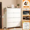 Zapatero de acero para el hogar, zapatero multicapa de pie a prueba de polvo para la entrada, almacenamiento de gran capacidad, zapatero exterior con puerta abatible